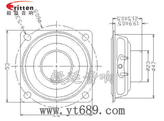 2寸4Ω16芯3瓦全頻喇叭成品圖 90mm15W4歐全頻喇叭成品圖