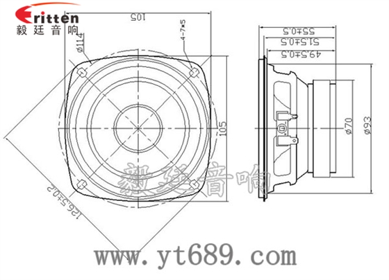 105mm10W中低音喇叭成品圖 4寸15W多媒體音箱中低音喇叭成品圖