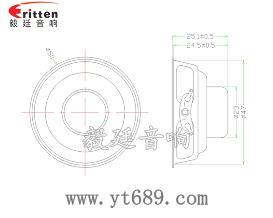 52mm5瓦4歐內(nèi)磁全頻喇叭成品圖 3瓦40mm外磁全頻喇叭成品圖