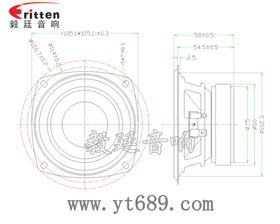 4寸25芯25瓦全頻無(wú)線桌面音箱喇叭成品圖