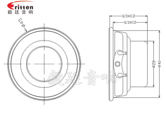 45mm4Ω無線桌面音響喇叭成品圖