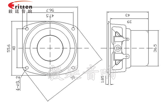 66mm15w無線桌面音箱喇叭成品圖
