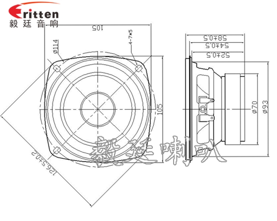 105mm高品質(zhì)多媒體喇叭成品圖