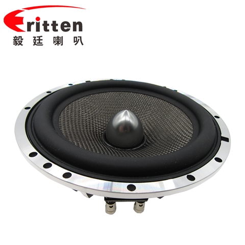 6.5寸碳纖盆/橡膠邊環(huán)繞中低音60w汽車音響喇叭