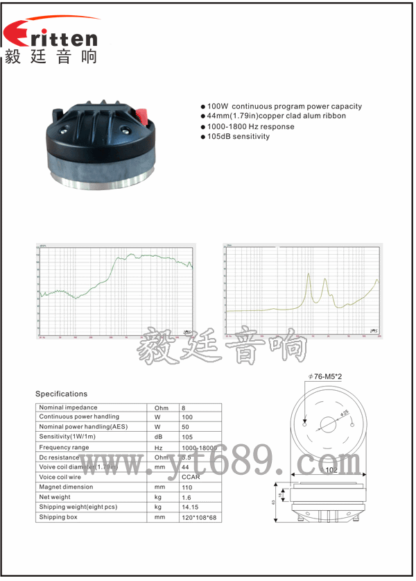 1.38寸40瓦舞臺(tái)音箱全頻喇叭