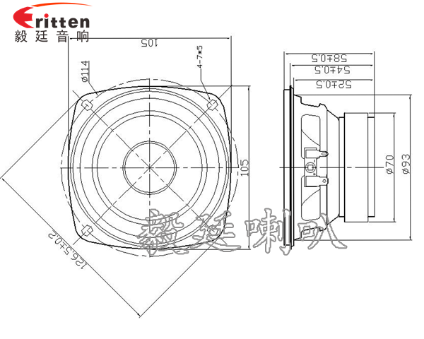 105mm高品質(zhì)多媒體喇叭成品圖
